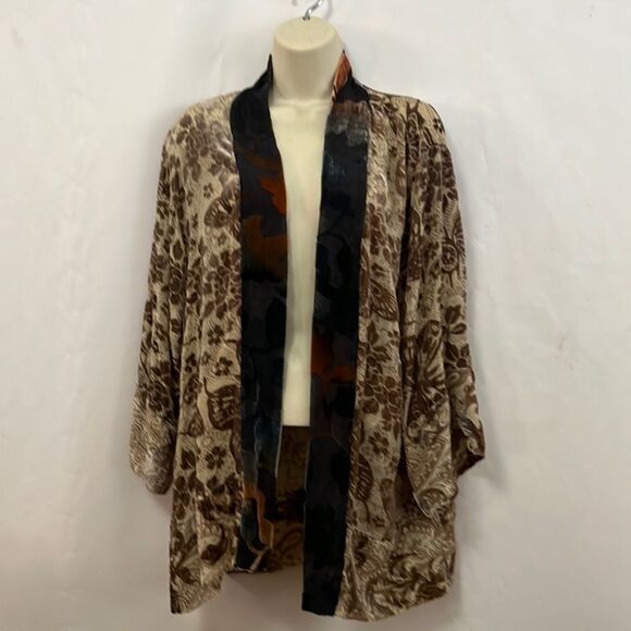 CITRON SANTA MONICA COLLECTION SILK BLEND BUTTERFLY KIMONO SIZE S‎ - Picture 1 of 6